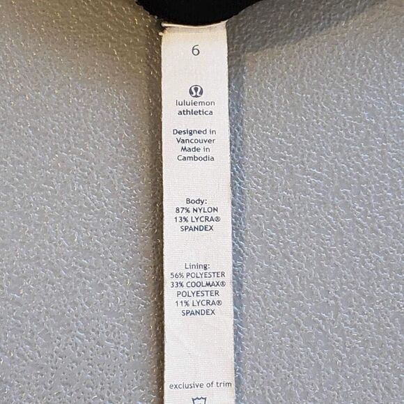 Lululemon Crop Legging Gather Crow Women’s Size 6 Black Yoga Stretch - Picture 7 of 8